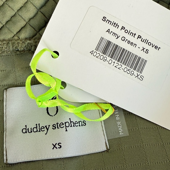 Dudley Stephens Smith Point Pullover Army Green Waffle XS NWT - Picture 3 of 9